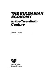 book The Bulgarian Economy in the Twentieth Century