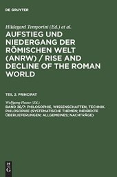 book Philosophie (Systematische Themen; Indirekte Uberlieferungen; Allgemeines; Nachtrage)