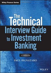 book The Technical Interview Guide to Investment Banking, + Website