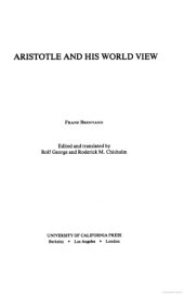 book Aristotle and His World View