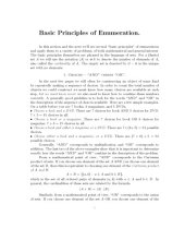 book Basic Principles of Enumeration [Lecture notes]