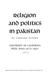 book Religion and Politics in Pakistan