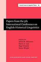 book Papers from the 5th International Conference on English Historical Linguistics : Cambridge, 6-9 April 1987