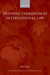 book Defining Terrorism in International Law