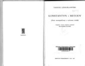 book Konstantyn i Metody (Zarys monograficzny z wyborem zrodel)