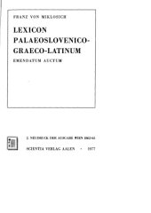 book Lexicon Palaeoslovenico-Graeco-Latinum : emendatum auctum