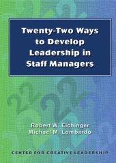 book Twenty-Two Ways to Develop Leadership in Staff Managers