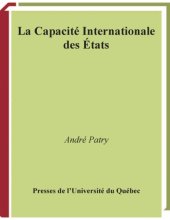 book La capacité internationale des États