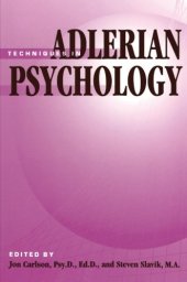 book Techniques In Adlerian Psychology