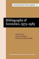 book Bibliography of semiotics, 1975-1985