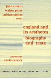 book England and its Aesthetes: Biography and Taste