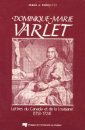 book Dominique-Marie Varlet : Lettres du Canada et de la Louisiane (1713-1724).