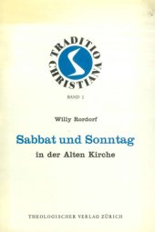 book Sabbat und Sonntag in der Alten Kirche