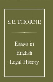 book Essays in English legal history