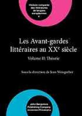 book Les avant-gardes littéraires au XXe siècle : Volume II : Théorie