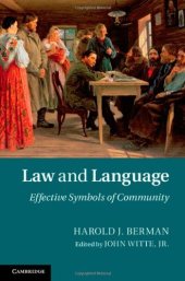 book Law and Language: Effective Symbols of Community