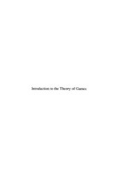 book Introduction to the Theory of Games: Concepts, Methods, Applications