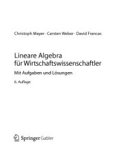 book Lineare Algebra für Wirtschaftswissenschaftler