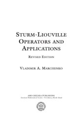 book Sturm-Liouville operators and applications (Revised Edition of 1986)