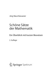 book Schöne Sätze der Mathematik. Ein Überblick mit kurzen Beweisen