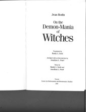 book On the demon-mania of witches