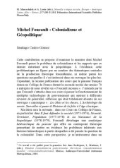 book Michel Foucault: Colonialisme et Géopolitique (article)