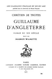 book Guillaume d’Angleterre, roman du XIIe siècle