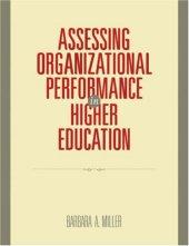 book Assessing Organizational Performance in Higher Education