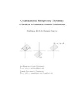 book Combinatorial Reciprocity Theorems: An Invitation To Enumerative Geometric Combinatorics [book draft]