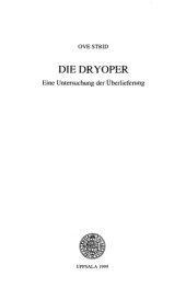 book Die Dryoper: Eine Untersuchung der Überlieferung