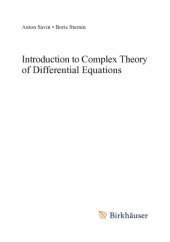 book Introduction to Complex Theory of Differential Equations