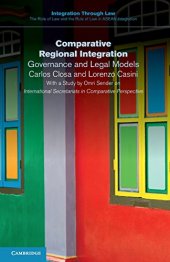 book Comparative Regional Integration: Governance and Legal Models