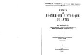 book Précis de phonétique historique du latin