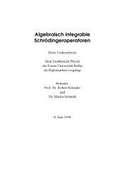 book Algebraisch integrable Schrödingeroperatoren [thesis]