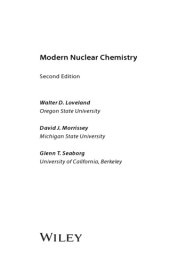 book Modern Nuclear Chemistry