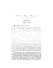 book Orlik-Solomon Algebras of Hyperplane Arrangements