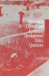 book Population Growth and Economic Development: Policy Questions