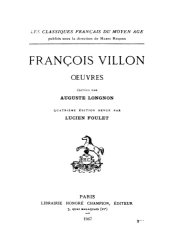 book Oeuvres de François Villon