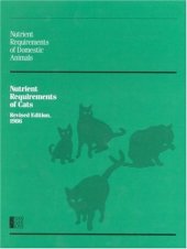 book Nutrient Requirements of Cats,: Revised Edition, 1986