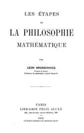 book Les étapes de la philosophie mathématique