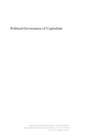 book Political Governance of Capitalism: A Reassessment Beyond the Global Crisis