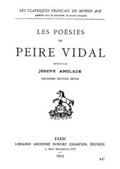 book Les poésies de Peire Vidal