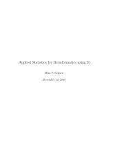 book Applied Statistics for Bioinformatics using R