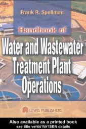 book Handbook of water and wastewater treatment plant operations