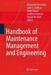 book Handbook of maintenance management and engineering