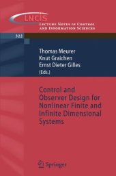 book Control and observer design for nonlinear finite and infinite dimensional systems