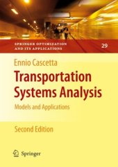 book Transportation systems analysis: models and applications