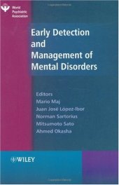 book Early detection and management of mental disorders