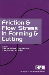 book Friction & flow stress in forming & cutting