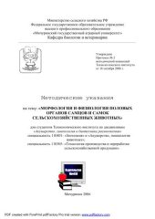 book Методические указания на тему: «Морфология и физиология половых органов самцов и самок сх животных»